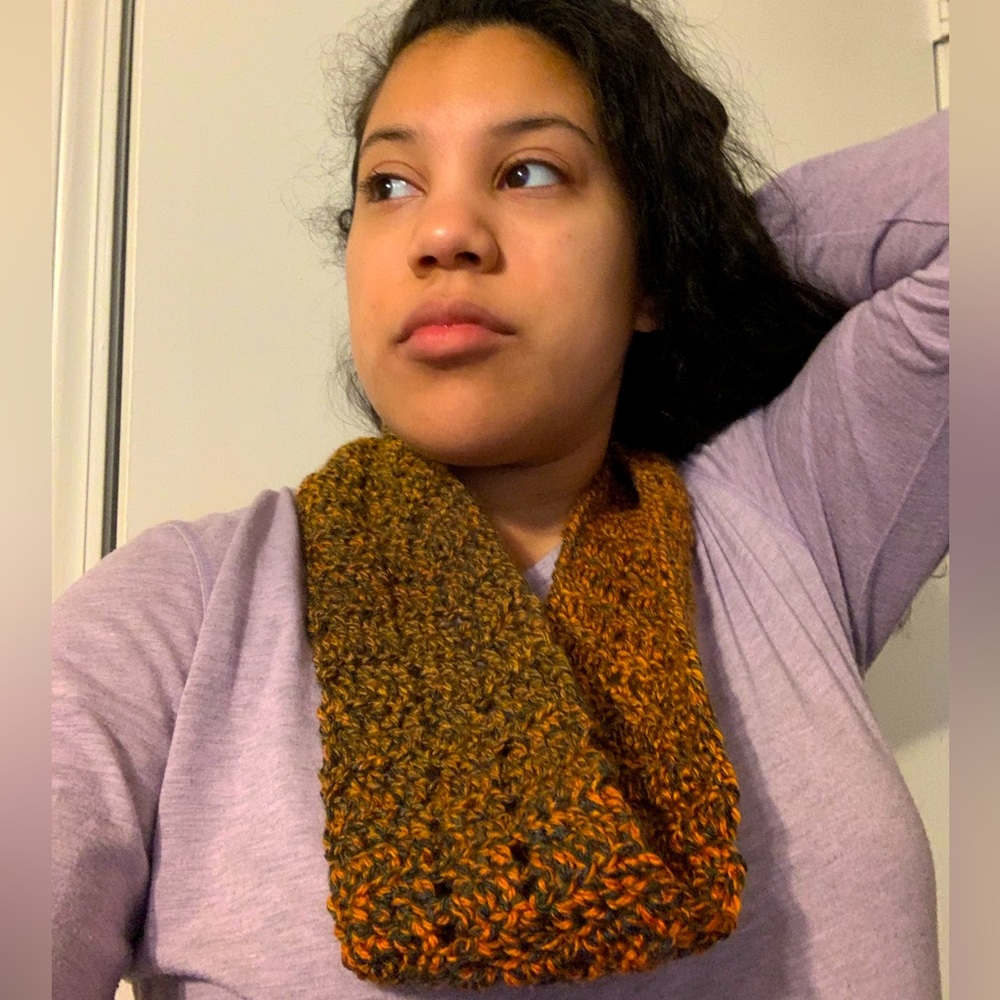 Handmade full colored infinity scarf